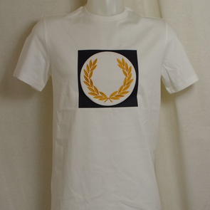 t-shirt fred perry laurel wreath m1655-129 snow white