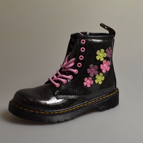 kinder dr martens 1460 J black glitter multi pu 