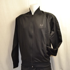 trainingsjack fred perry tonal taped j3555-102 zwart 