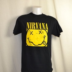 t-shirt nirvana boxed smiley
