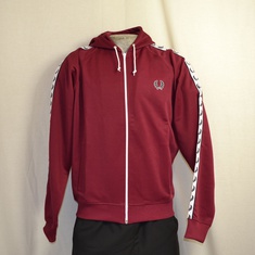 hooded trainingsjack fred perry maroon