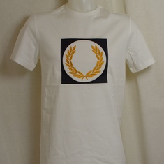 t-shirt fred perry laurel wreath m1655-129 snow white