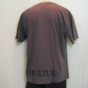 t-shirt sepultura grijs logo