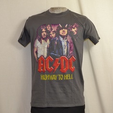 t-shirt acdc highway to hell grijs