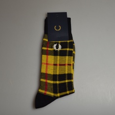 fred perry sokken geel tartan