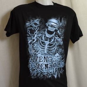 t-shirt avenged sevenfold chained skeleton
