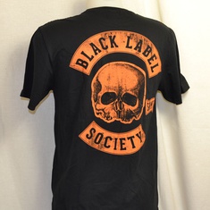 t-shirt black label society orange skull