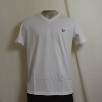 fred perry t-shirt v neck wit m6717-100