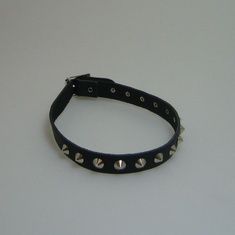 leren halsband 1 rij conicol