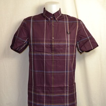overhemd fred perry jersey back mahogany m4537-g21