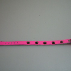 armband leer roze 1 rij conicol 