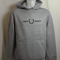hooded sweater fred perry m7520-420 grijs