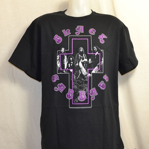 t-shirt black sabbath crucifix band 