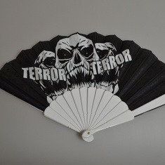 waaier terror 3 skulls zwart