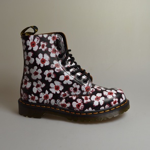dr martens pascal black red pansy fayre