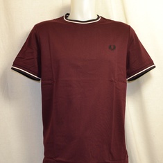 t-shirt fred perry twin tipped m1588-r80 oxblood