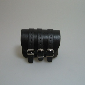 leren armband biker donkerbruin