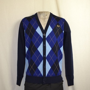 cardigan fred perry argyle dark carbon k9527-395