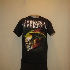 t-shirt avenged sevenfold flaming skull
