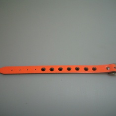 armband leer oranje 1 rij conicol